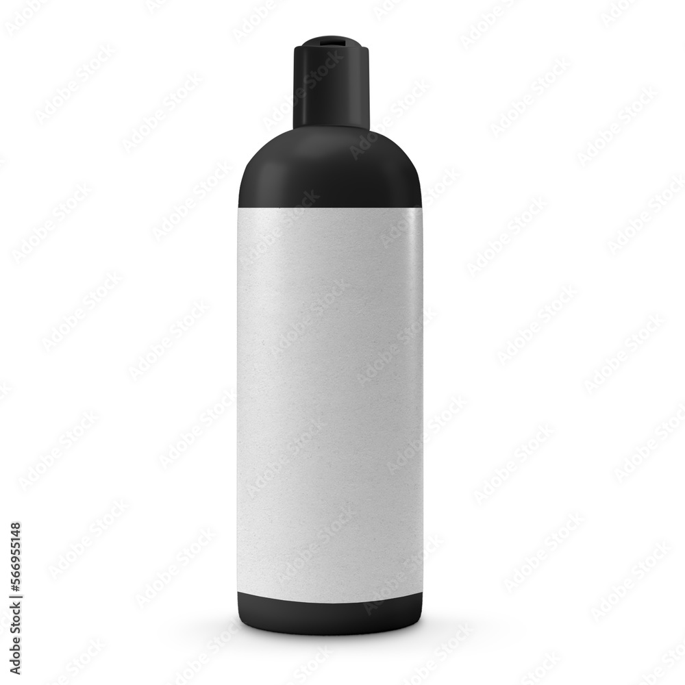 Cosmetic bottle with label transparent Cosmetic bottle with label transparent