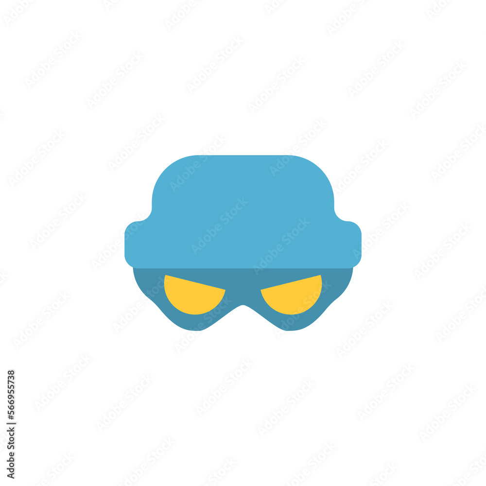 incognito icon, hat and mask, vector illustration