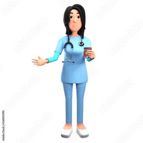 health doctor 3d illustration. a medical expert who will provide healing to all his patients