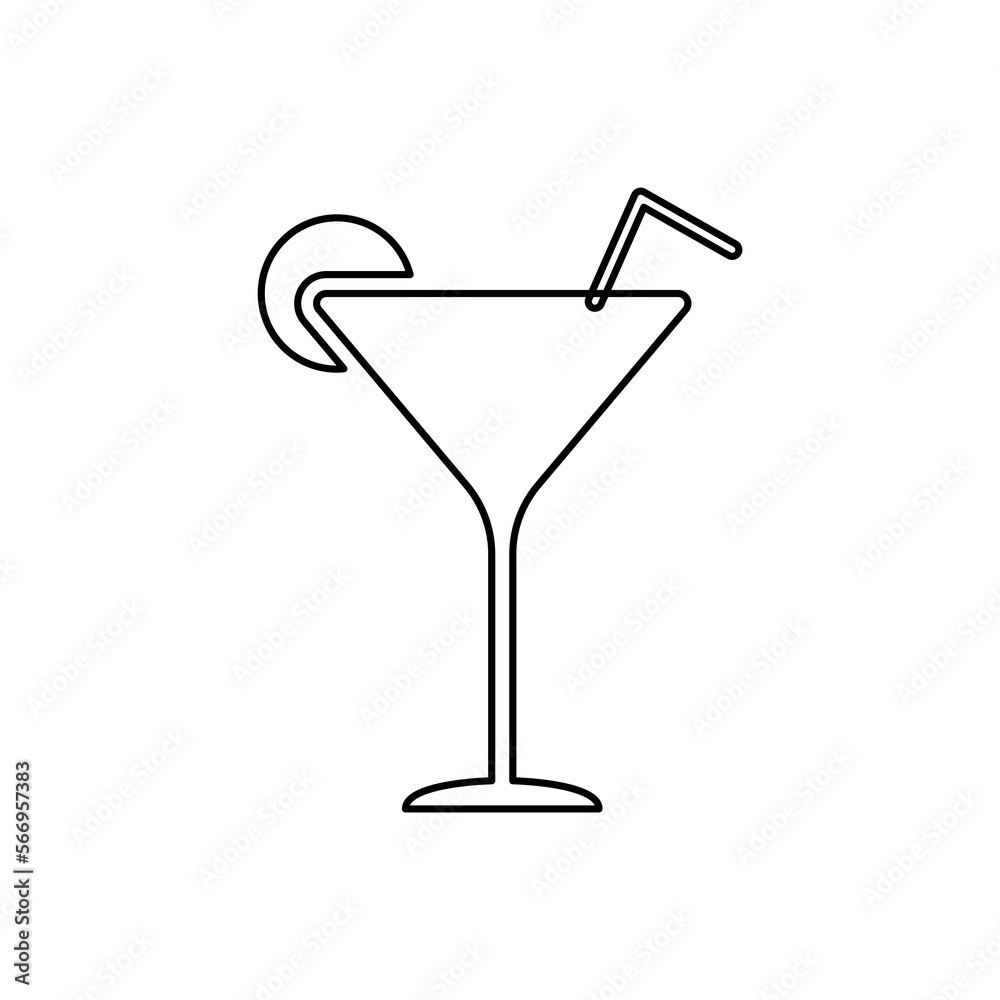 cocktail icon, glass, vector illustration cocktail icon, glass, vector illustration
