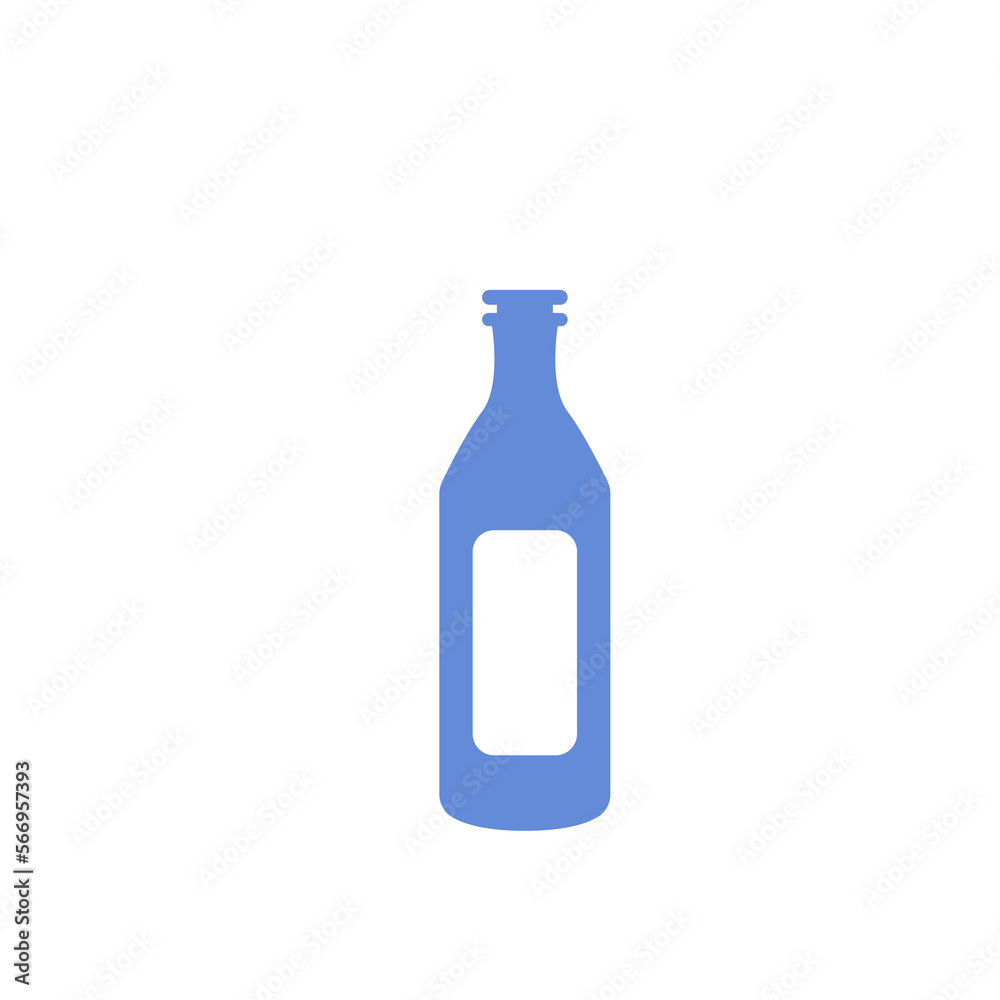 bottle icon on white background, vector illustration