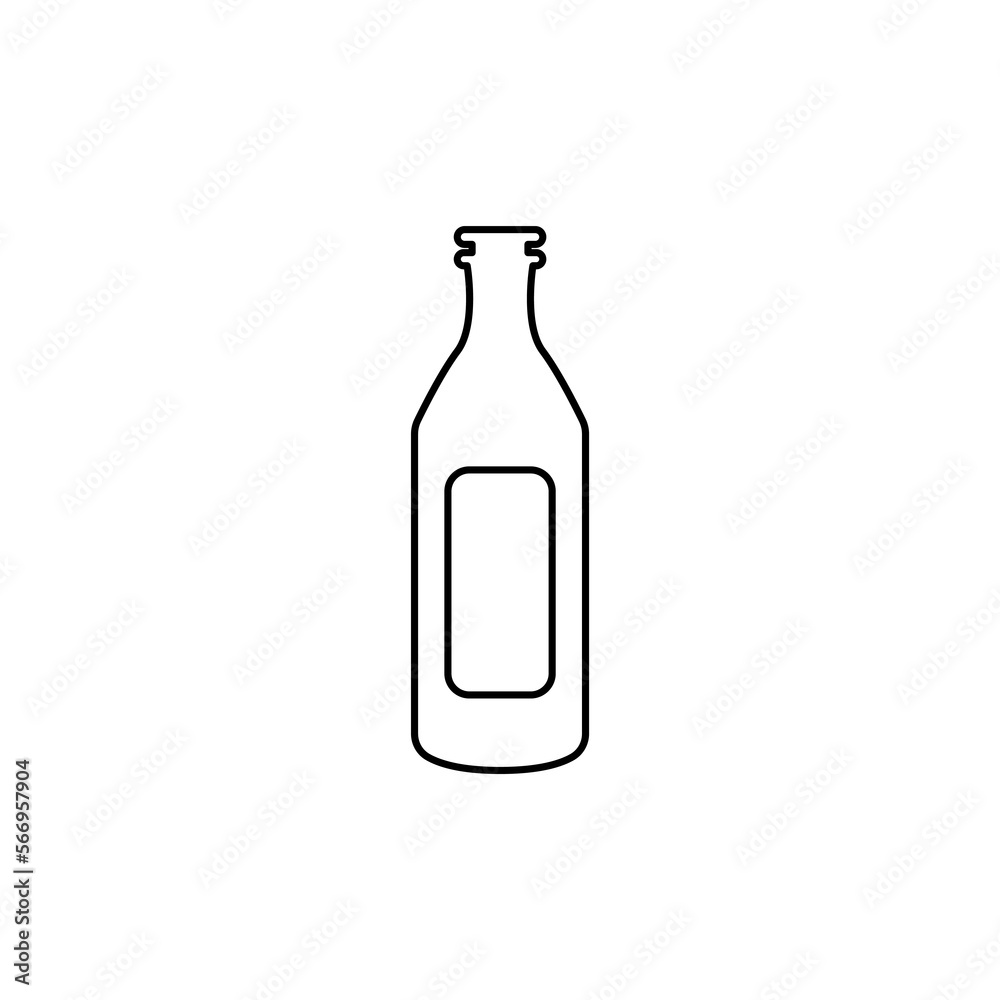 bottle icon on white background, vector illustration bottle icon on white background, vector illustration