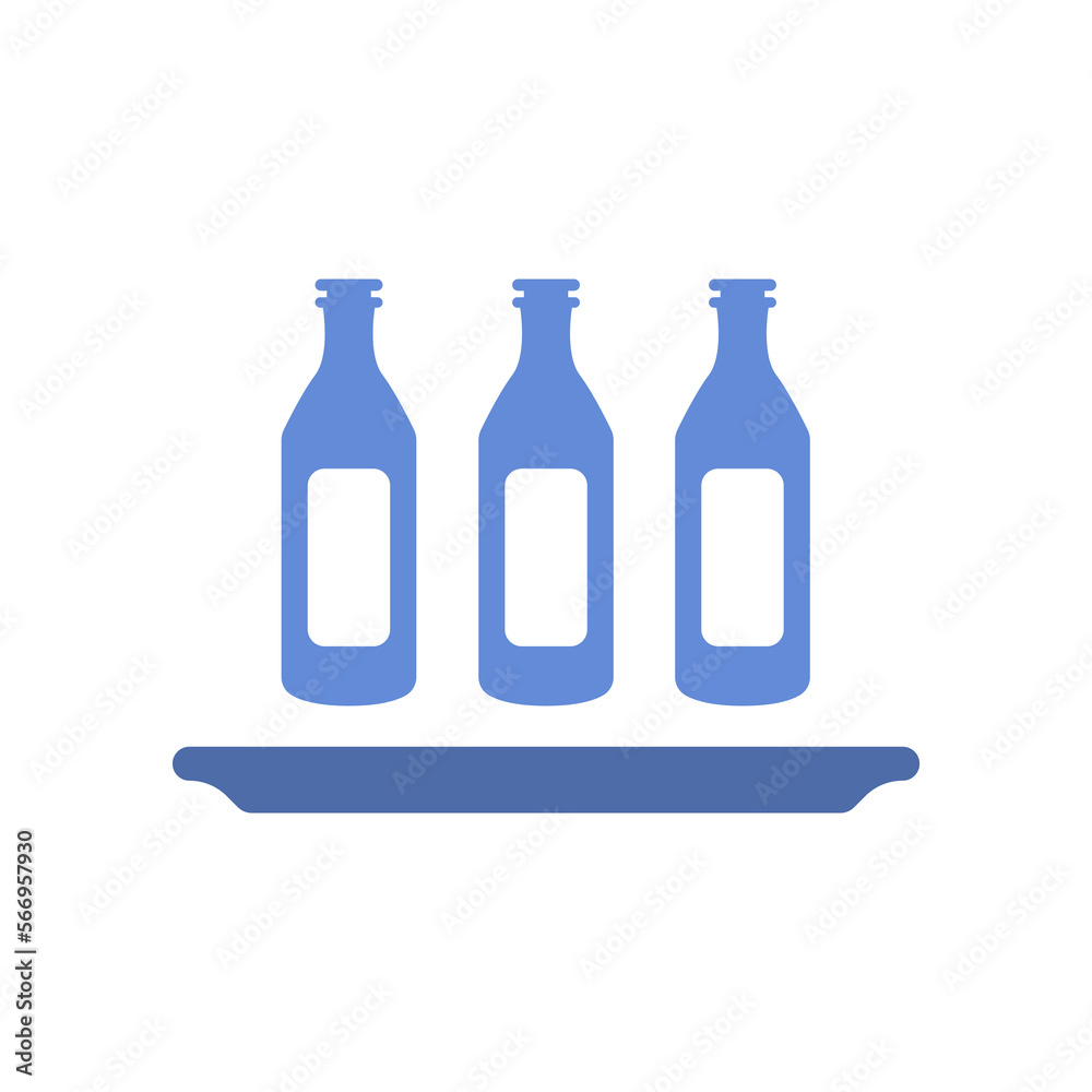 bottle icon on white background, vector illustration