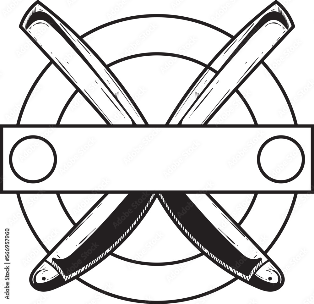 Fototapeta premium Vintage Barbershop Emblem