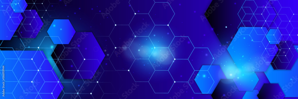 Abstract luxury blue and black background wide banner Abstract luxury blue and black background wide banner