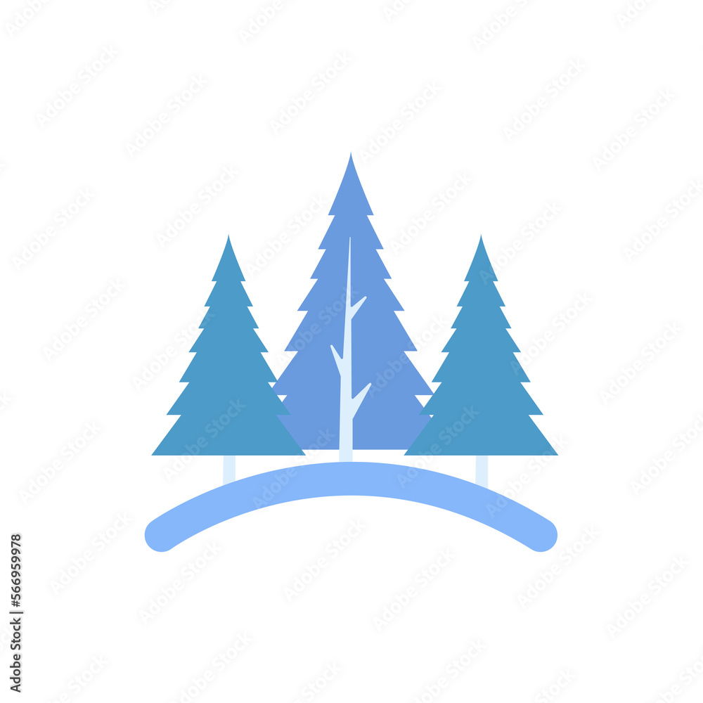 Fototapeta premium forest icon on a white background, vector illustration
