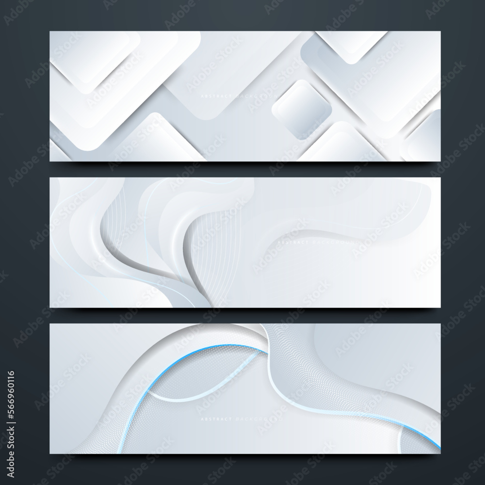 Fototapeta premium Abstract white background banner
