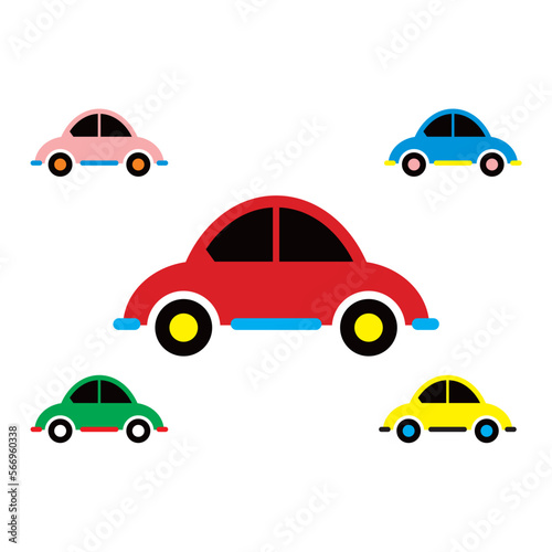 Simple Cartoon Colorful Car Templates