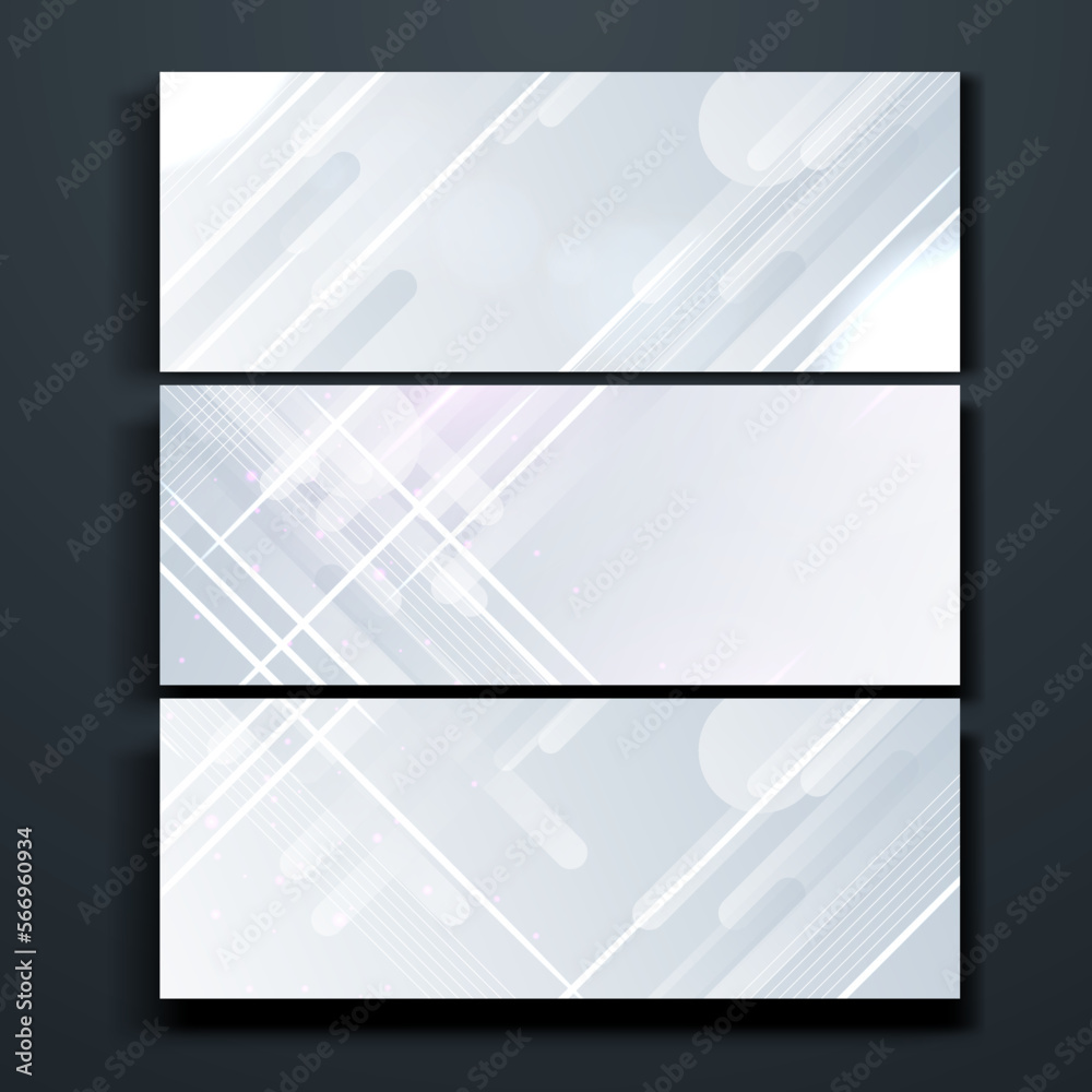 White abstract elegant modern white banner background. Wave gradient design style. Space concept. landing page.