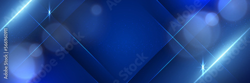 Abstract blue banner background