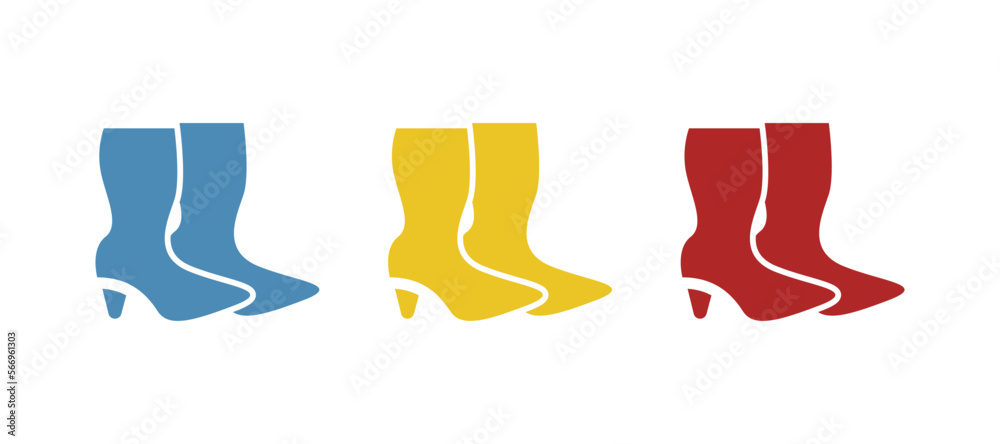 boots icon on a white background, vector illustration