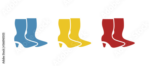 boots icon on a white background, vector illustration