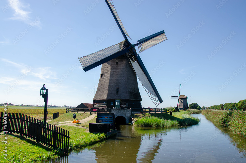 Windmühlen am Ijseemeer, Niederlande Windmühlen am Ijseemeer, Niederlande