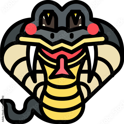 snake filled outline icon