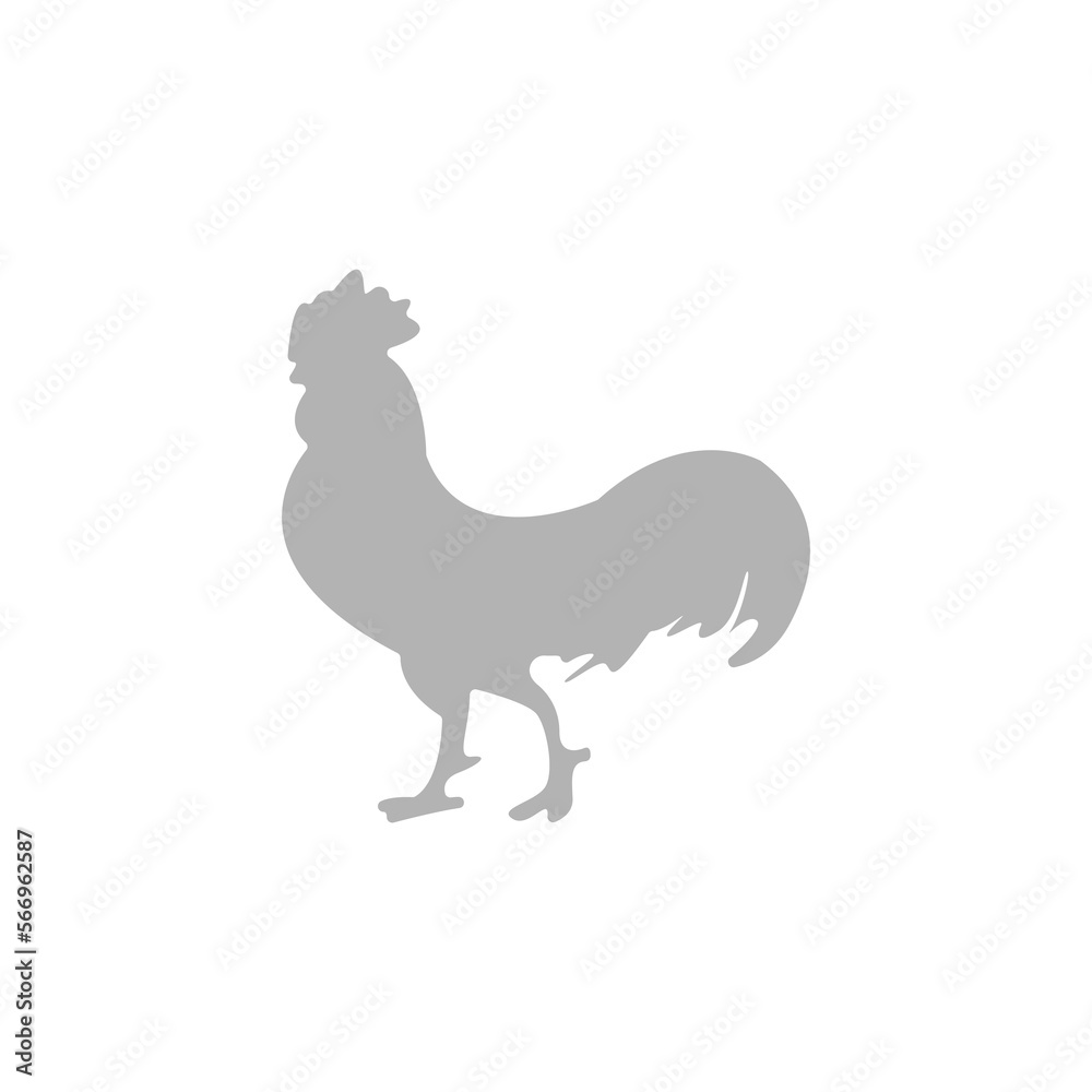 Fototapeta premium Rooster icon on a white background, vector illustration