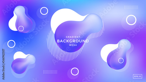 Abstract modern fluid mesh background with gradient colors perfect for templates, banners, flyers, posters, etc. © Indriyan Saputra