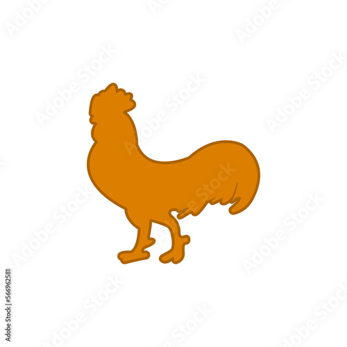 Rooster icon on a white background  vector illustration