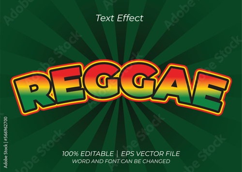 Reggae gradient editable text effect