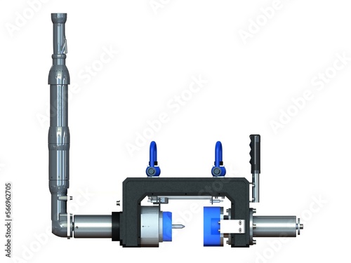 Bushing Press Tool for Beam sa rr axle 3D Rendering