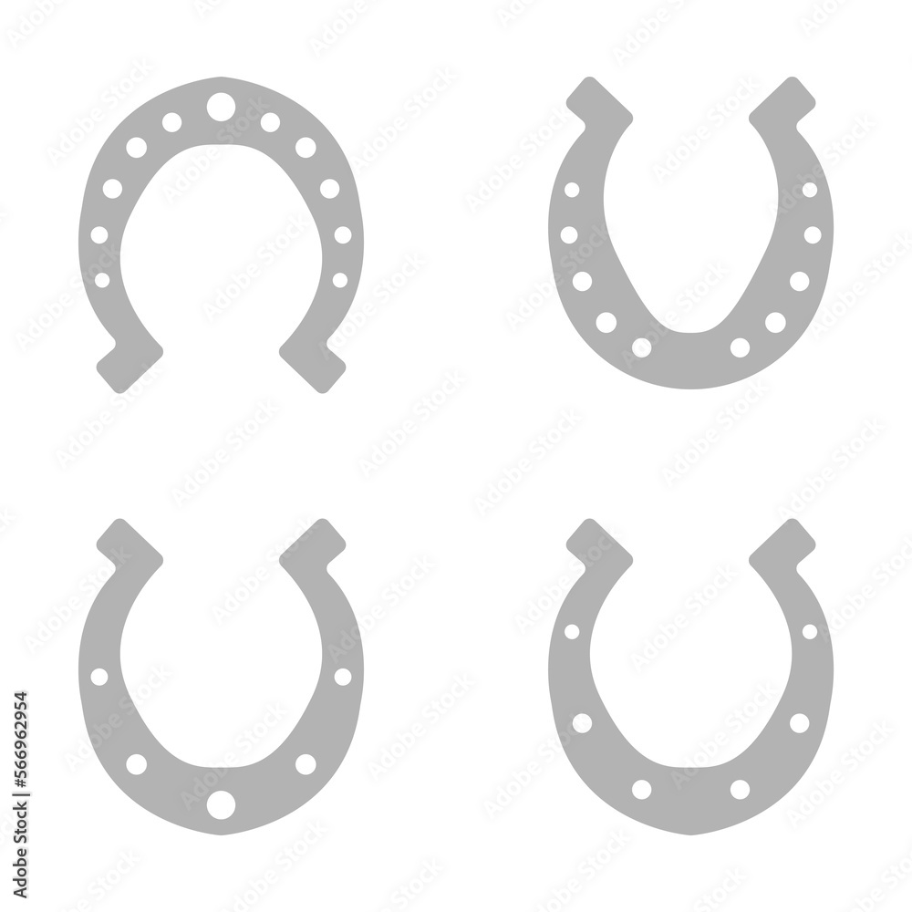 horseshoe icon on a white background, vector illustration horseshoe icon on a white background, vector illustration