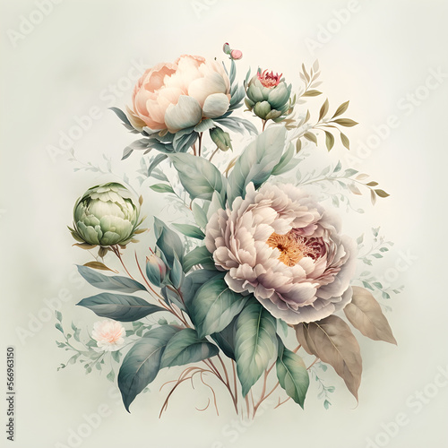 A beautiful bouquet of roses surrounded by various floral arrangements  showcasing the stunning beauty of nature s flowers. Generative AI