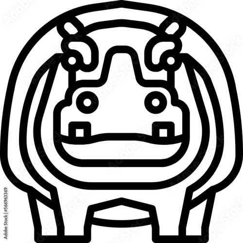 hippopotamus outline icon