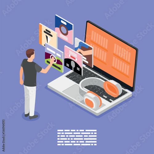 Audio Books Content Background