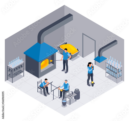 Isometric Glass Production Composition