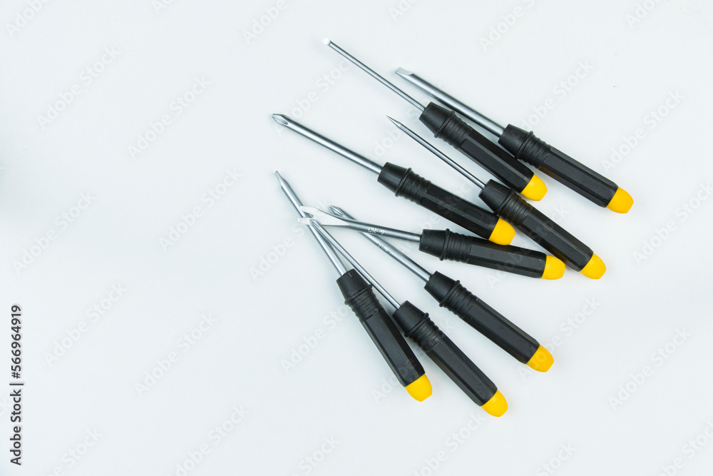 Large group of different screwdrivers
