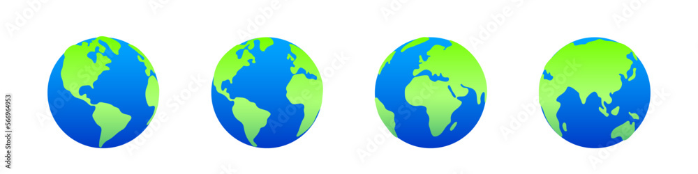 World planet icon set illustration World planet icon set illustration