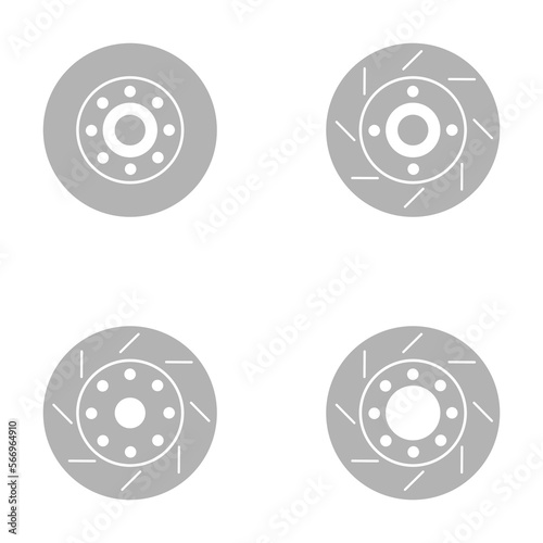 brake icon on a white background, vector illustration