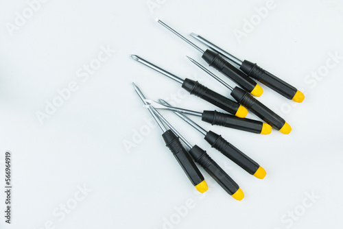 Large group of different screwdrivers