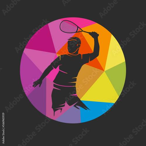 Creative squash sport background illustration for use as a template for flyer or for use in web design.