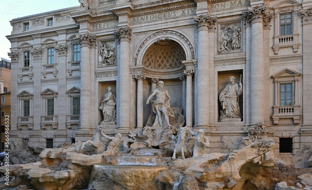 The historic Trevi Fountain in Rome, Italy