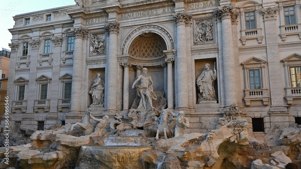The historic Trevi Fountain in Rome, Italy