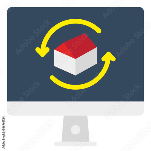 3d flat icon