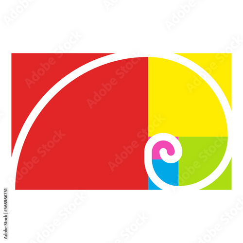 golden ratio flat icon