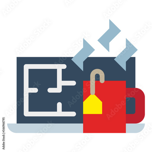 teatime flat icon