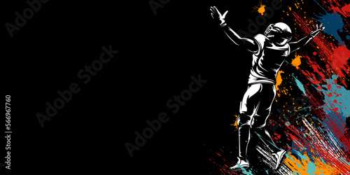 American football player. Quarterback isolated illustration. Football player vector. American football championship. Sport theme vector illustration.