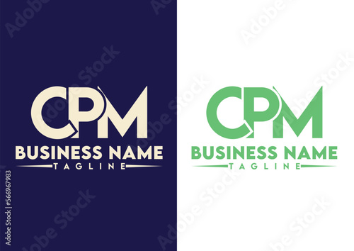 Letter CPM logo design vector template, CPM logo
