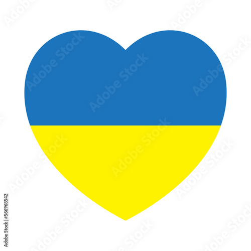 Free Download Flag of Ukraine inside a heart shape. Ukraninan country symbol. - GFXLoad