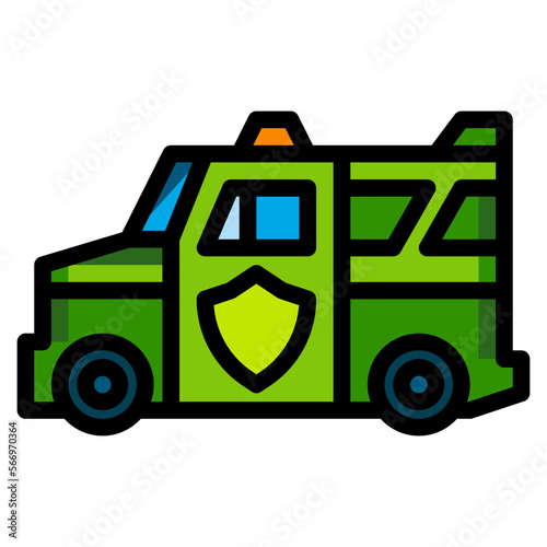 armored filled outline icon