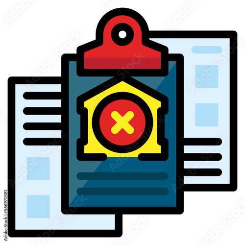 blacklist filled outline icon