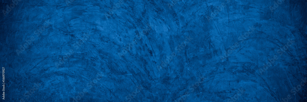 Old wall pattern texture cement blue dark abstract blue color design are light with black gradient background. Old wall pattern texture cement blue dark abstract blue color design are light with black gradient background.