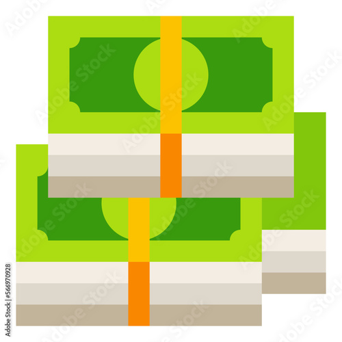 banknote flat icon