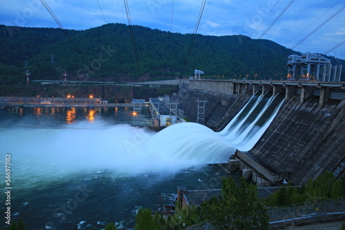 dam on the river hydroelectric power station