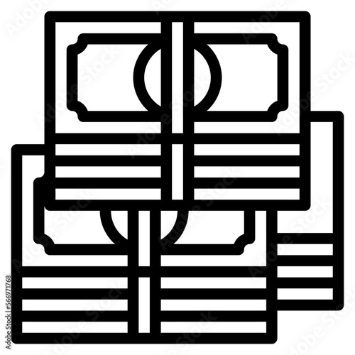 banknote outline icon