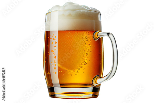 Canvas Print Beer glass for club. transparent background