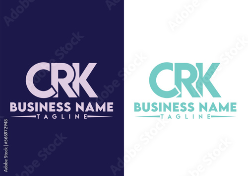 Letter CRK logo design vector template, CRK logo photo