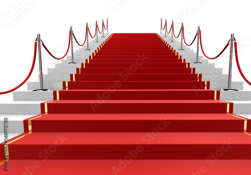 Red carpet on steps